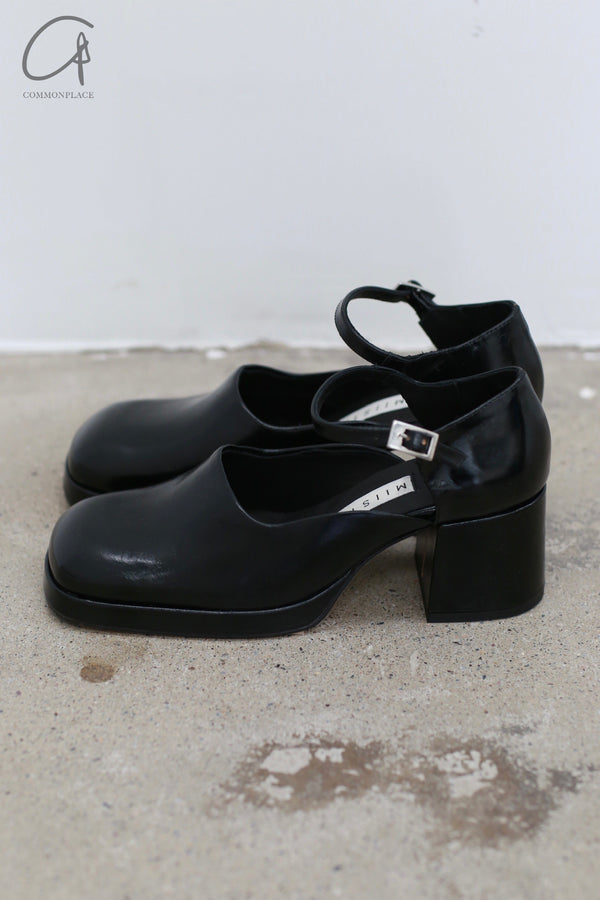 Miista square toe court shoes, cowhide, handmade in Spain, MST-MI_5518-HEI, black, MI_5518